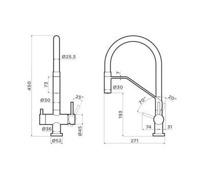 Смеситель  OMOIKIRI Akeno-GB-BL латунь/графит/черный					
