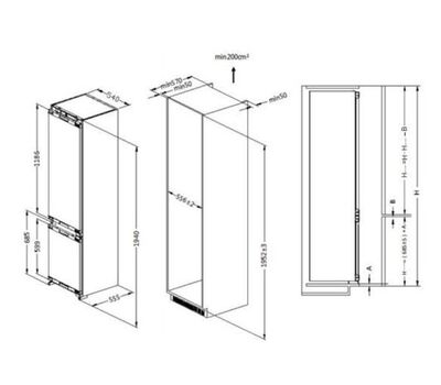 Встраиваемый двухкамерный холодильник Haier HRF310WBRU