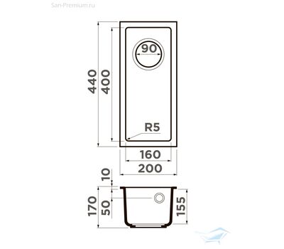 Мойка Omoikiri Bosen 20-U-ES Tetogranit