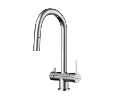 Смеситель OMOIKIRI Akita-S-BN латунь/нержавеющая сталь					