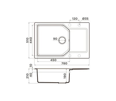 Мойка OMOIKIRI Yonaka 78-LB-PA Artgranit/пастила