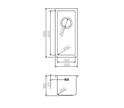 Мойка OMOIKIRI Taki 20-U/IF-GM