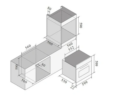 Многофункциональный электрический духовой шкаф ILVE OV601GL3/BK