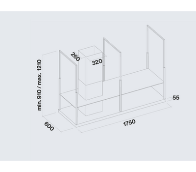 Островная вытяжка FALMEC EUROPA EVO IS. 175 BLACK