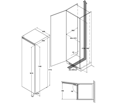 Встраиваемая морозильная камера VARD VFI177NIW