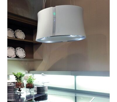 Вытяжка островная FALMEC ZEPHIRO E.ION IS. GLASS WHITE 67cm, (вытяжка,островная, белое стекло)