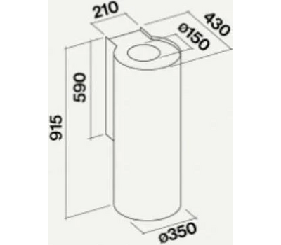 Настенная вытяжка FALMEC POLAR BLACK 35