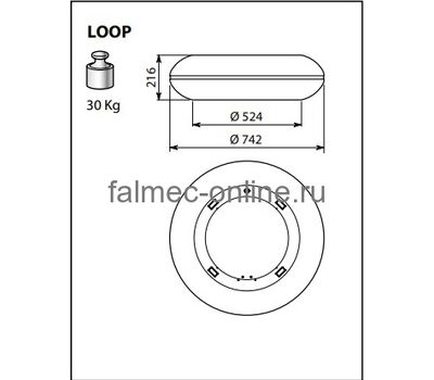 Вытяжка  FALMEC LOOP IS.74 Gunmetal