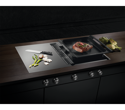 Индукционная варочная панель с вытяжкой Kuppersbusch KMI 9850.0 SR Copper