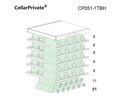 Винный шкаф Cellar Private CP051-1TBH