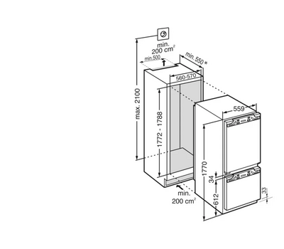 Встраиваемый холодильник Liebherr IRCe 5121