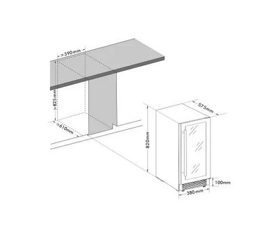 Встраиваемый винный шкаф Cellar Private CP032-1TWH