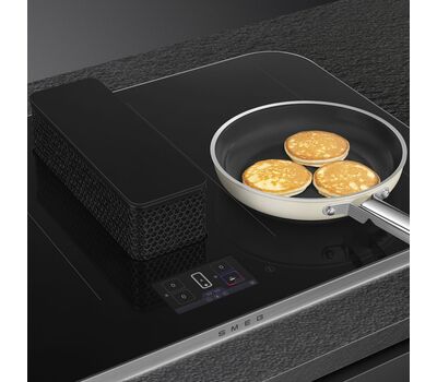 Индукционная варочная панель со встроенной вытяжкой Smeg HHSL7845X