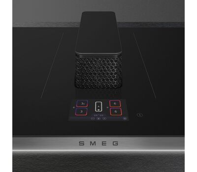 Индукционная варочная панель со встроенной вытяжкой Smeg HHSL7845X